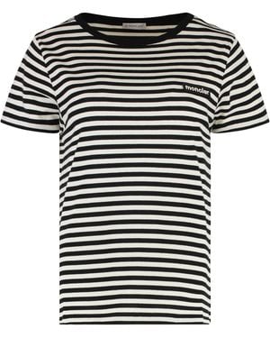 Moncler Cotton Crew-Neck T-Shirt T-Shirts & Jerseys - Black