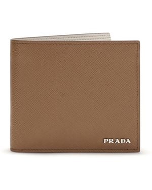 Prada Leather Wallet Calf Bos Taurus - Brown