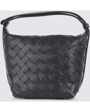 Bottega Veneta Dark Leather Candy Wallace Pouches - Black