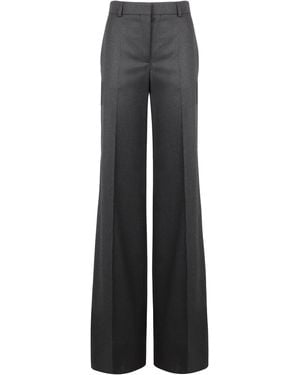 Stella McCartney Pants Flared Wool Wide-Leg - Gray