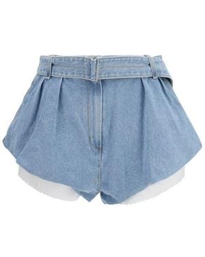 Magda Butrym Cotton Bermuda Shorts - Blue