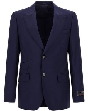 Gucci Single-Breasted Blazer - Blue