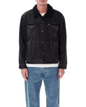 Levi's Denim Type Iii Sherpa Trucker Jacket - Black