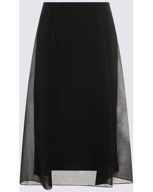 Brunello Cucinelli Silk Skirt - Black