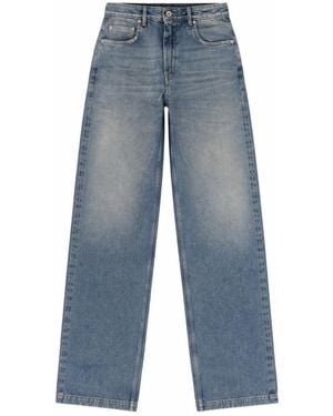 Rick Owens Straight High Rise Jeans - Blue