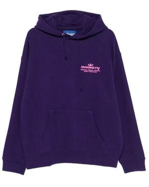 AWAKE NY Hooded Sweatshirt Cotton - Purple