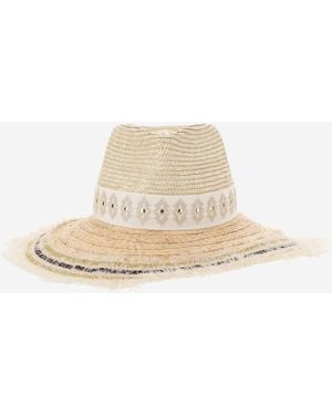 Ferruccio Vecchi Straw And Viscose Blend Hat - Natural