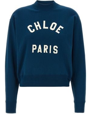 Chloé Cotton Sweatshirt - Blue