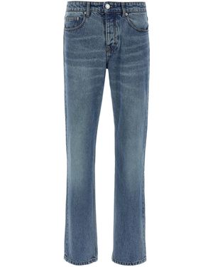 Ami Paris Delavé Cotton Denim Jeans - Blue