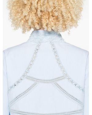 Ermanno Scervino Embroidered Cotton Shirt - Blue