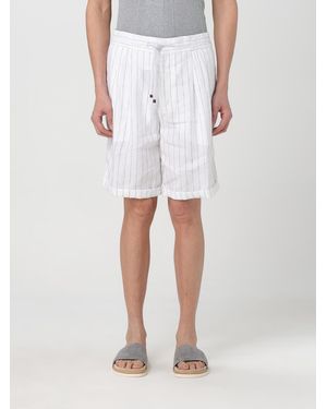 Brunello Cucinelli Linen Striped Shorts - White
