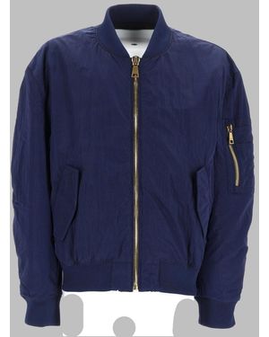 Balmain Balmain Logo-Embroidered Recycled Polyamide Bomber Jacket - Blue