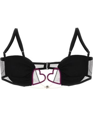 Nensi Dojaka 'Heart' Bra - Black