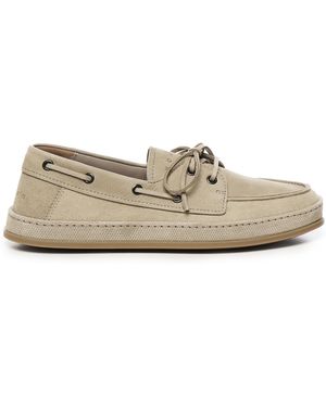 Hogan Flat Shoes Suede - White