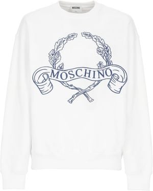 Moschino Sweatshirt With Embroidery - White