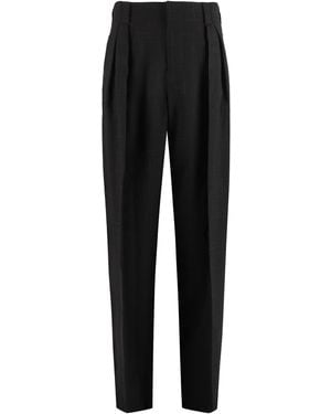 Bottega Veneta Loose Fit Viscose And Silk Pants For - Black