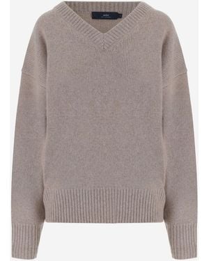 arch4 Cashmere V-Neck Jumper - Grey