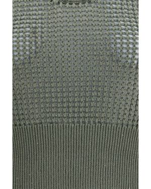Brunello Cucinelli Perforated Sequin Tank Top Cotton; Polyester - Green
