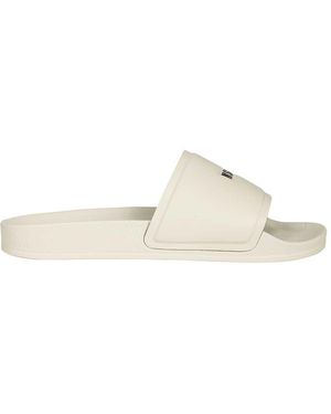 サンダル MSGM SLIDE SANDAL WITH LOGO MSGM - MSGMロゴ サンダル - LOGO POOL SLIDE - BLACK | ADDICT