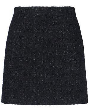 Tagliatore Classic Tailored Skirt With Subtle Sheen - Black