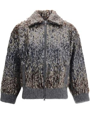 Brunello Cucinelli Sequined Cardigan - Grey