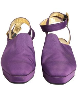 Dolce & Gabbana Suede Sandals Shoes - Purple