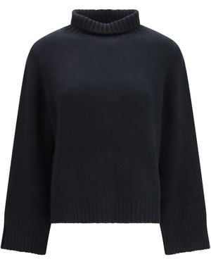 Allude Cashmere Turtleneck Sweater Kashmir/Capra Hircus - Blue