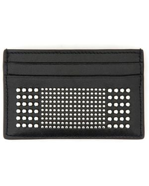 McQueen Leather Card Holder Wallets & Purses - Black