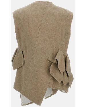 Comme des Garçons Linen Vest - Natural