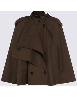 Burberry Cotton Trench Coat - Brown