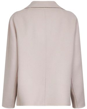 Max Mara Double-Breasted Pea-Style Jacket Virgin Wool Coat - Pink