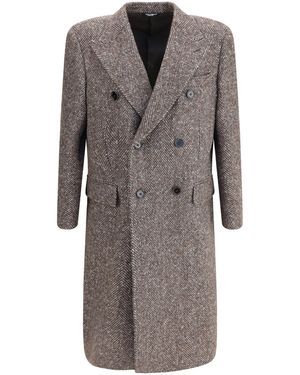 Dolce & Gabbana Double-Breasted Coat - Grey