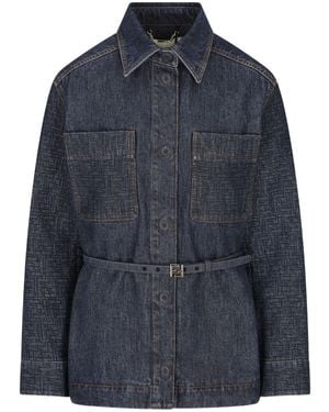 Fendi Denim Cotton Jacket - Blue