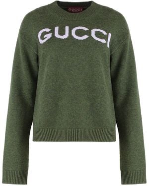 Gucci Sweater With Crew Neck - Green