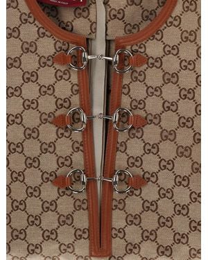 Gucci Gg Clamp Mini Dress - Brown
