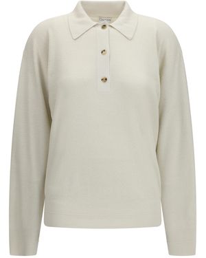 Calvin Klein Long-Sleeve Sweater Silk - White