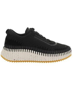 Chloé Black Nylon Athletic Sneakers