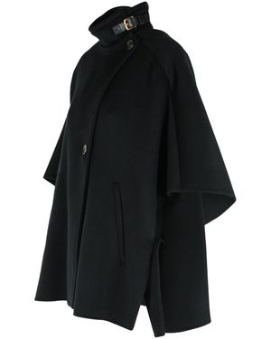 Max Mara 'derrik' Cashmere Cape in Black | Lyst