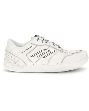 Balenciaga Calf Leather Bos Taurus Athletic Trainers - White