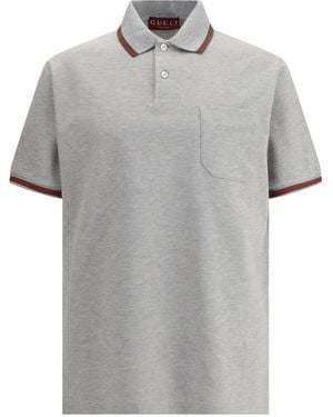 Gucci Cotton Polo Shirt - Gray