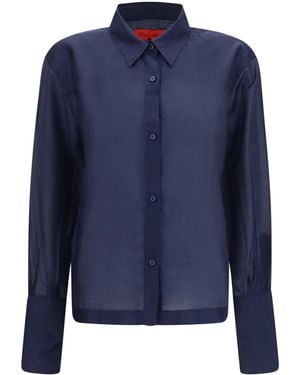 THE LATEST Codie Lightweight Muslin Shirt - Blue