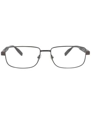 Montblanc Eyeglasses Rectangle Full Rim, Ruthenium Frame And Clear Demo Lenses Lens Mb0034O004 - Brown