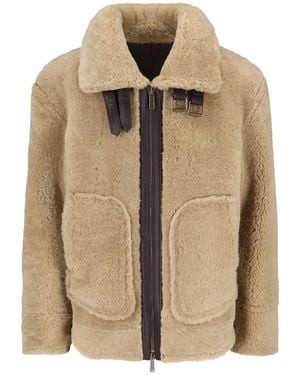 DSquared² Shearling Jacket - Natural