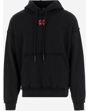 44 Label Group Printed Cotton Sweatshirt - Black