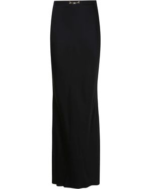 Elisabetta Franchi Satin Crepe Mermaid Skirt - Black