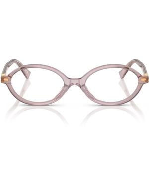 Miu Miu 0Mu 01Xv Miu Regard 12W1O1 Malva Trasparente Glasses - Brown