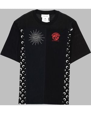 Marine Serre T-Shirt Upcycled Cotton T-Shirts - Black