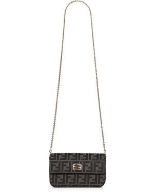 Fendi Tobacco Wallet On Chain Tube Compact Wallet On Chain - White