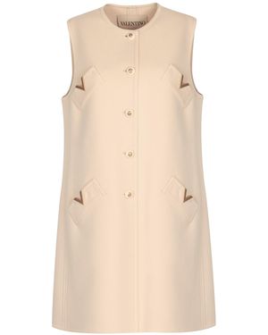 Valentino Garavani Wool And Cashmere Vest - Natural