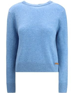 Marni Long-Sleeved Crewneck Sweater Kashmir/Capra Hircus - Blue